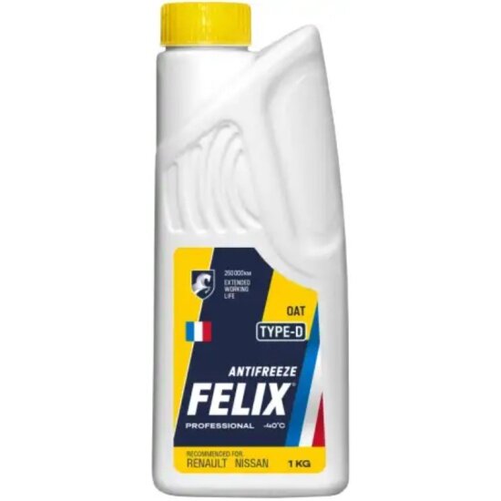 Антифриз Felix Автохимия FELIX TYPE D желтый 1 кг, 430206332