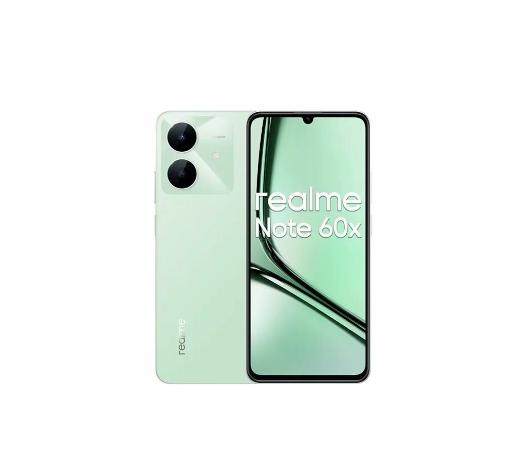Смартфон realme Note 60X, 6.7", 3GB/64GB, двойной основной камерой, зеленый
