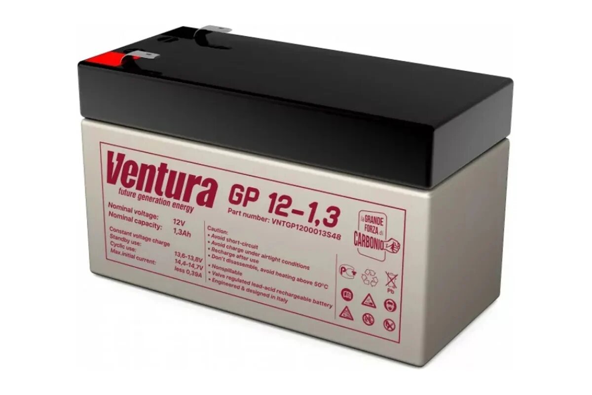 Ventura - аккумуляторная батарея 12 В 1,3 Ач GP 12-1,3