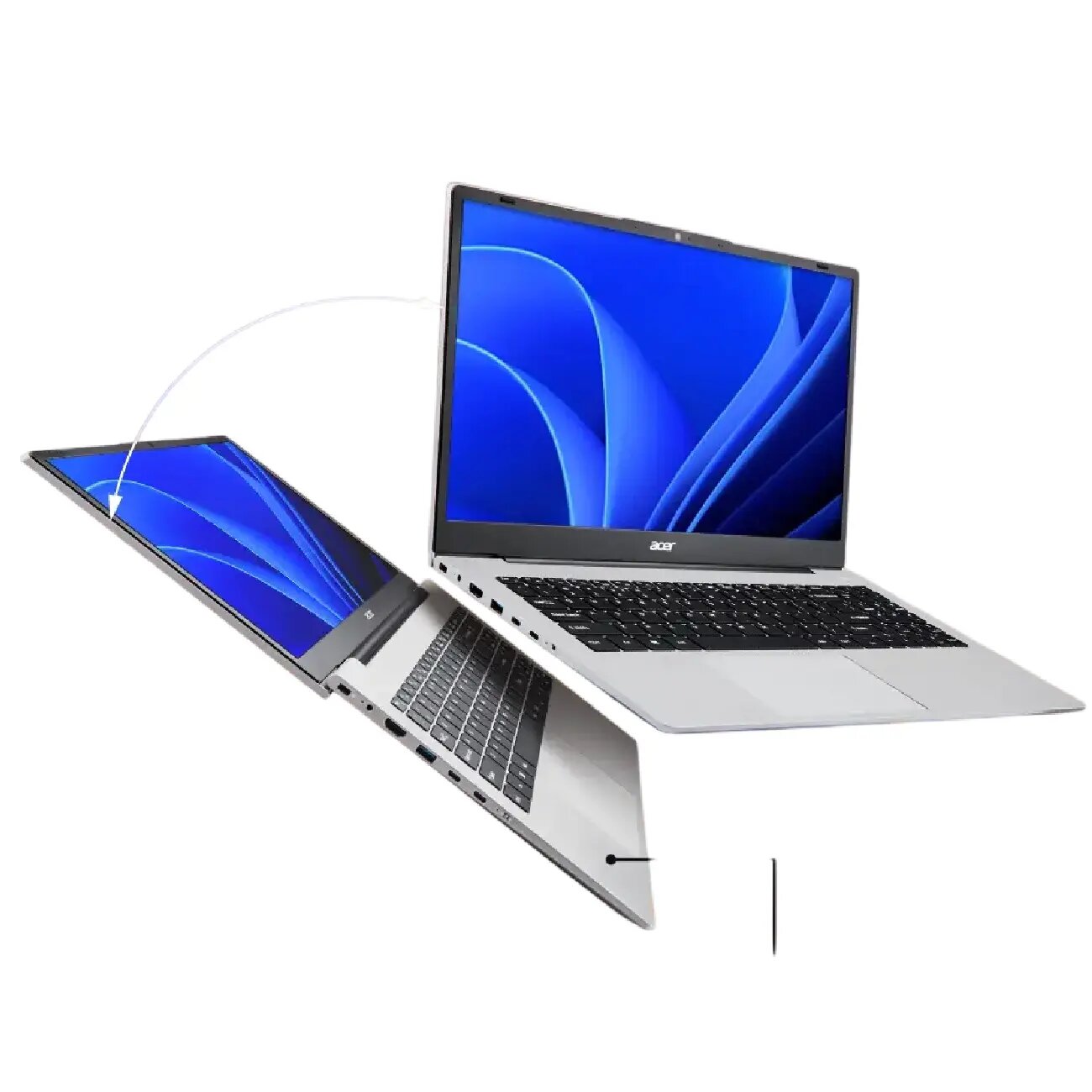 Ноутбук ACER ASPIRE A325, i3, 8gb, 512gb, FHD, IPS, IRIS, XE, серебристый — фото 1