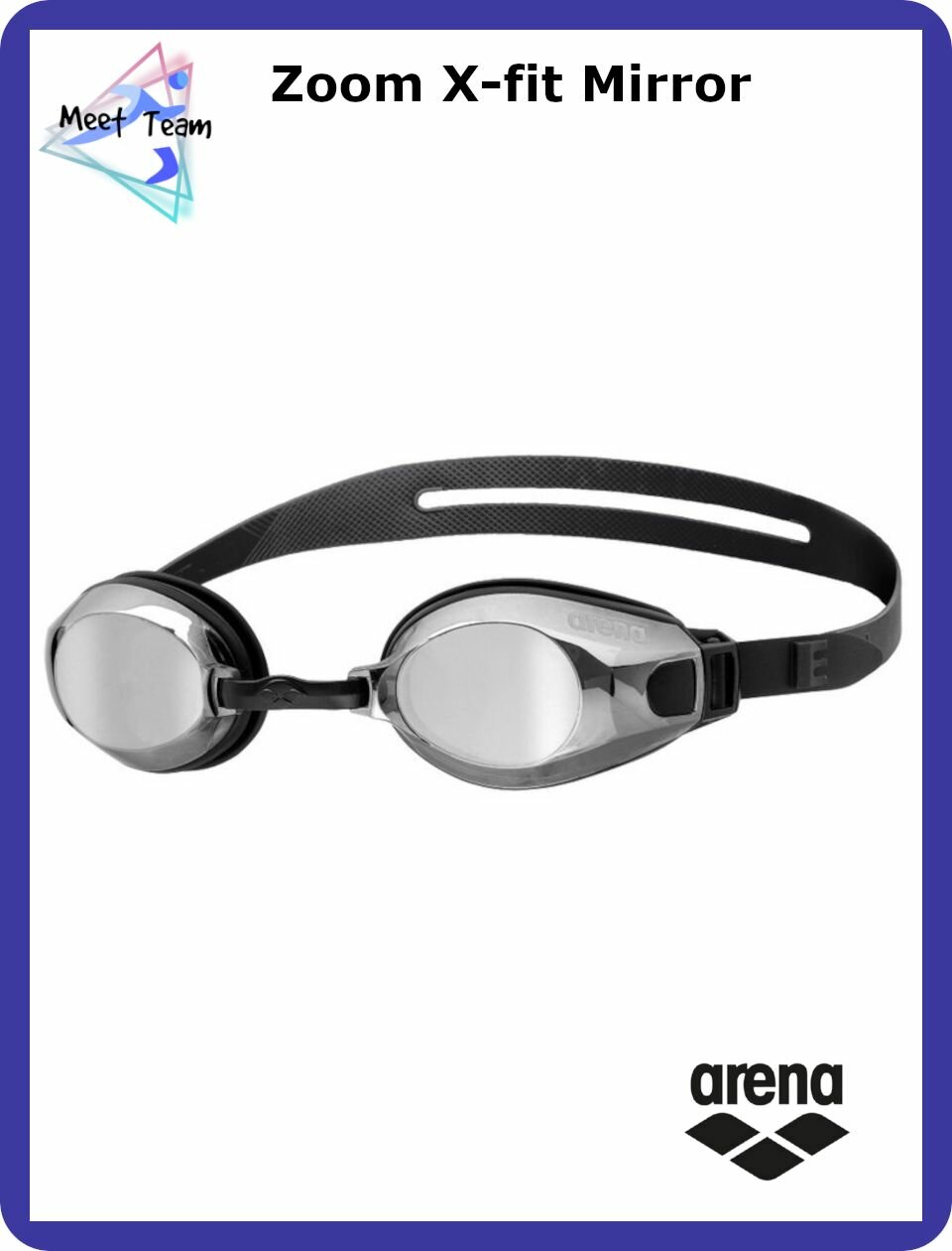 Очки Arena Zoom X-fit Mirror, серебристый-черный