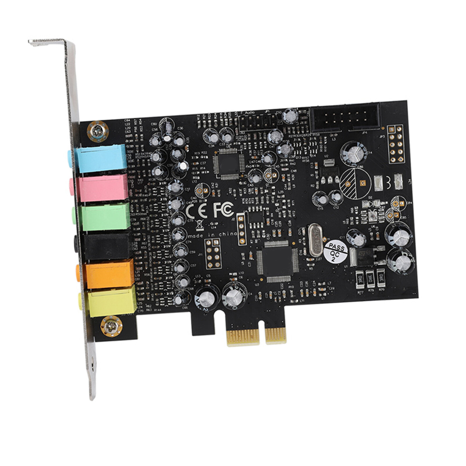 Звуковая карта PCI-E 7.1 HiFi, 8-канальная внутренняя звуковая карта PCI Surround, черная, высококачественная звуковая карта для ПК
