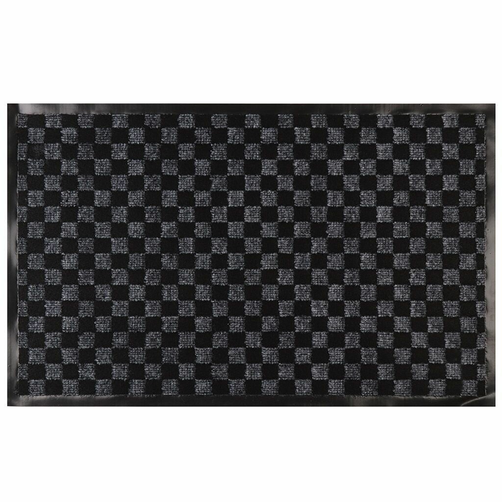 Коврик придверный в прихожую грязезащитный 50х80 см серый