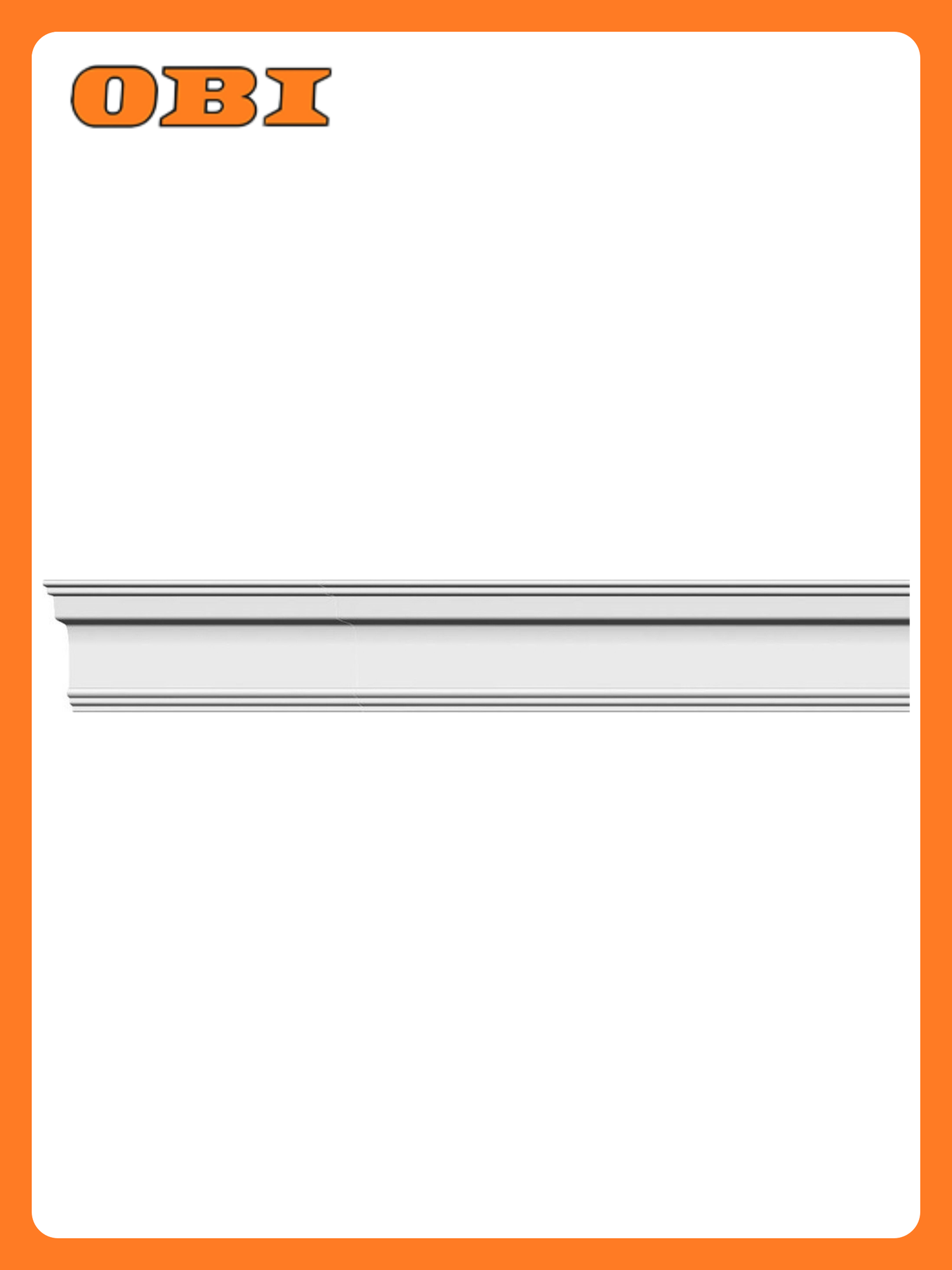 Плинтус FORMAT 08019E потолочный пенополистирол белый 200 см