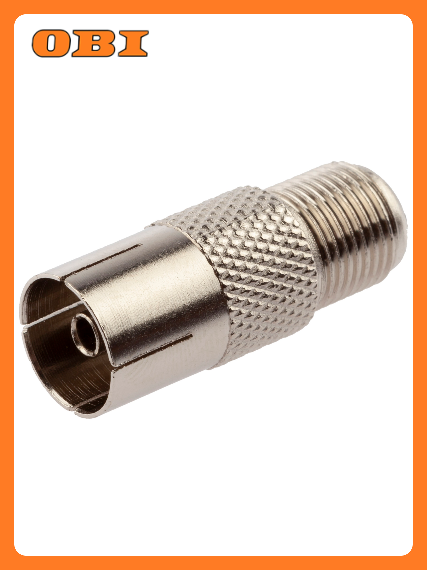 Переходник ERA SIMPLE F-гнездо TV-гнездо серебристый 1 шт