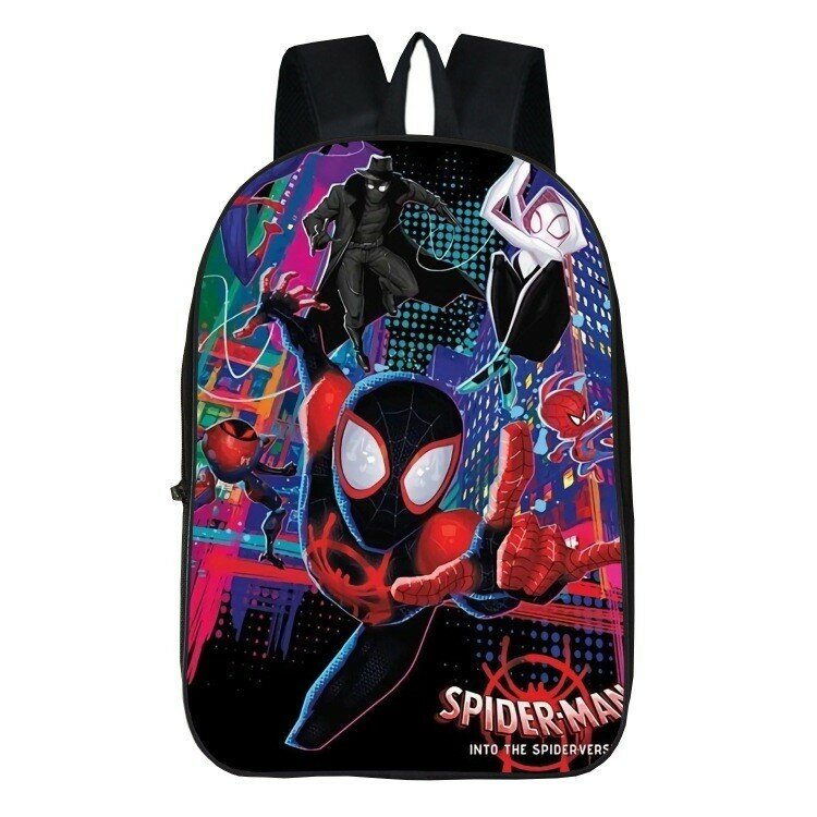 Школьный рюкзак stylish spiderman с разъемом для наушников, черный