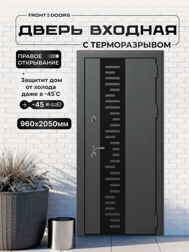 Изображение товара Металлическая дверь TR 910 (TT2-G301), распашная правая 960 х 2050 мм