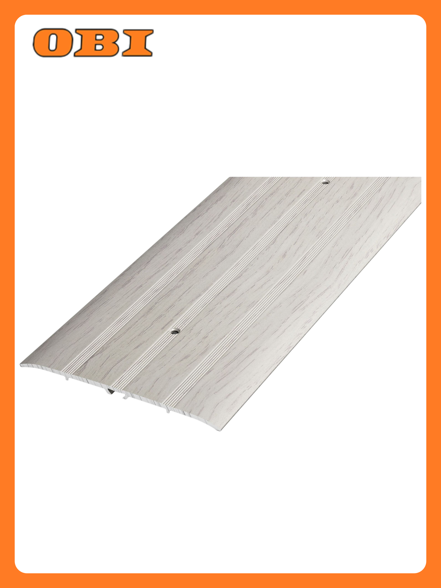 Порог одноуровневый лука ПС 05 Дуб Арктик алюминий 900х100 мм