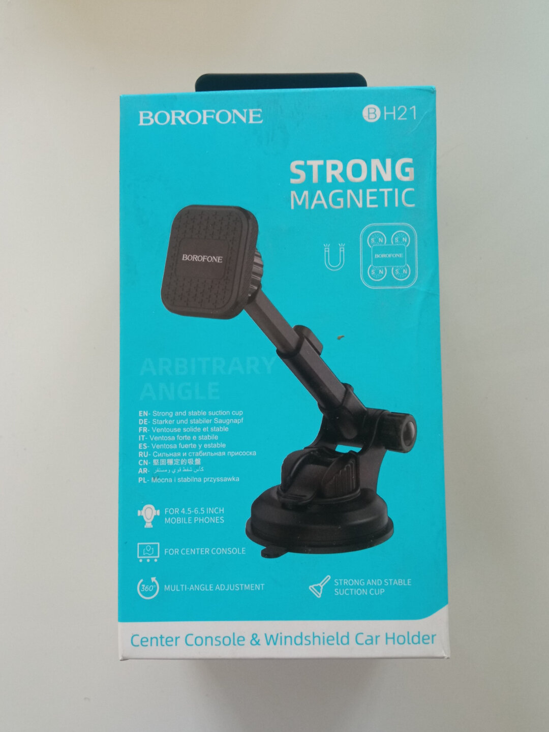 Автомобильный держатель для любого телефона, вращается на 360 градусов.