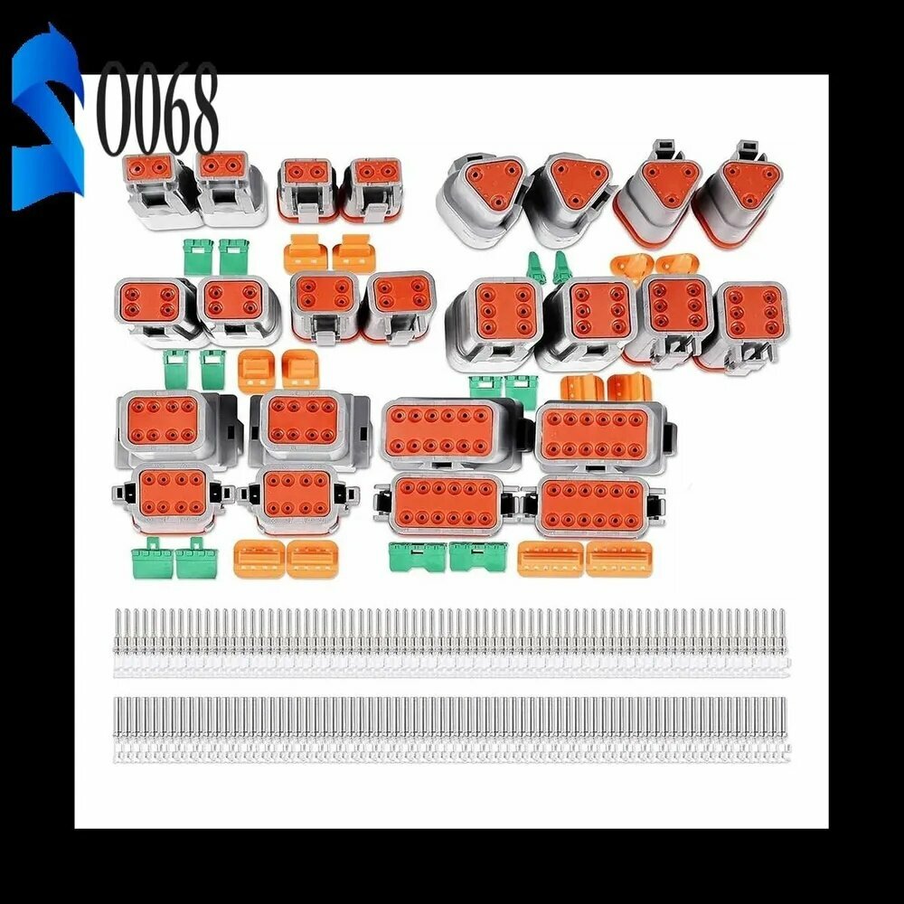 (D Q B V) Набор Разъемов DT Series Kit 2 3 4 6 8 12 Pin Connectors IP68 Водонепроницаемые Автомобильные Электрические