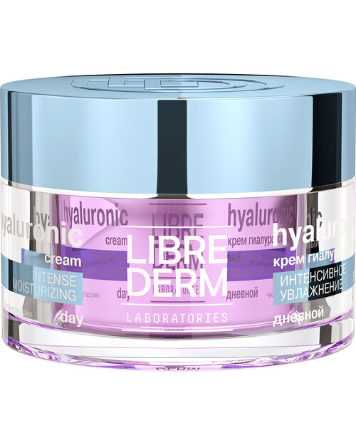 Librederm Hyaluronic Intense Moisturizing Day Cream SPF15 Гиалуроновый дневной крем для лица Интенсивное увлажнение SPF15, 50 мл