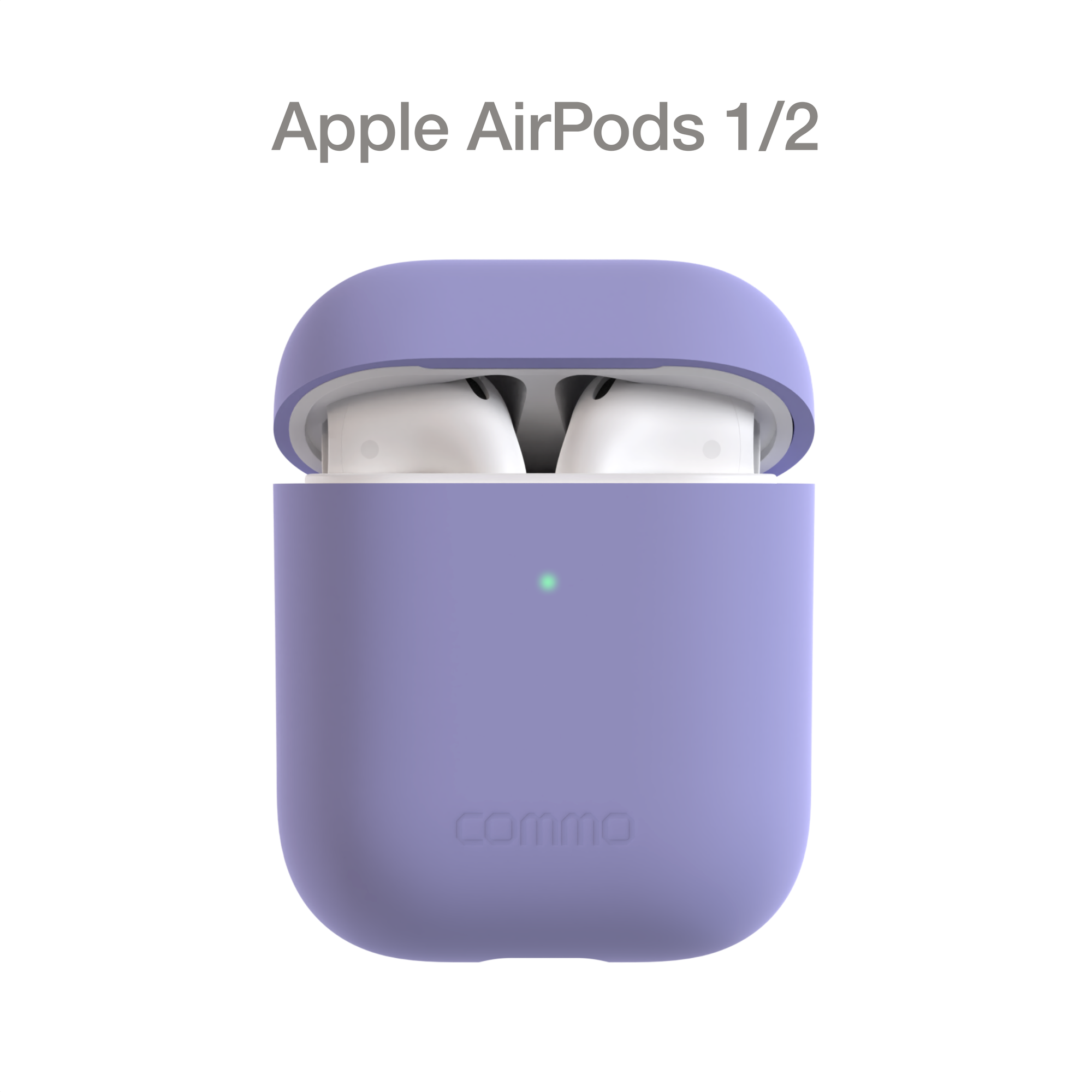 Силиконовый чехол COMMO Shield Case для Apple Airpods 1/2, Lavender