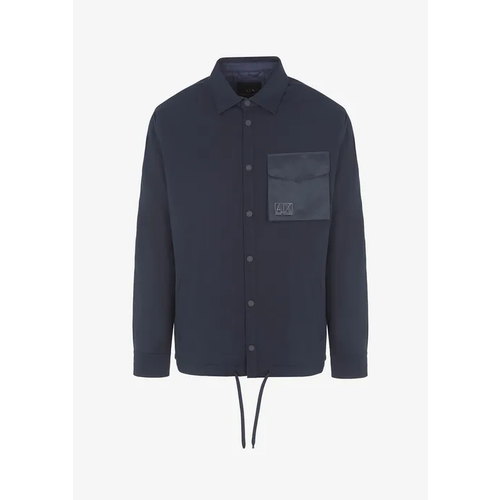фото  куртка-рубашка armani exchange демисезонная, размер xxl, синий