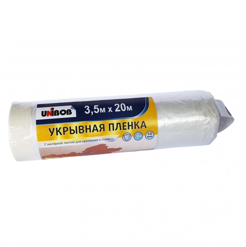 Пленка защитная Unibob с малярной лентой 11 x 33 м