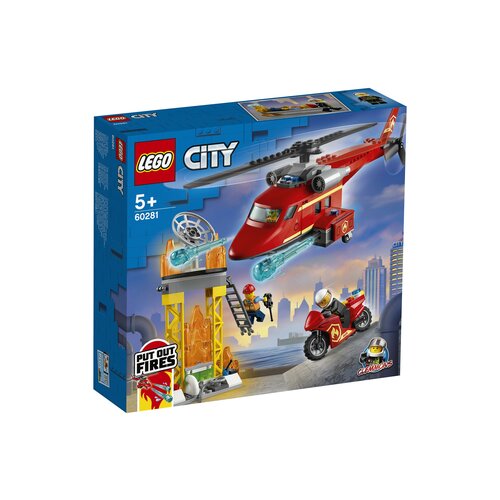 конструктор lego technic 42092 спасательный вертолёт 325 дет Конструктор LEGO City Fire 60281 Спасательный пожарный вертолёт, 212 дет.