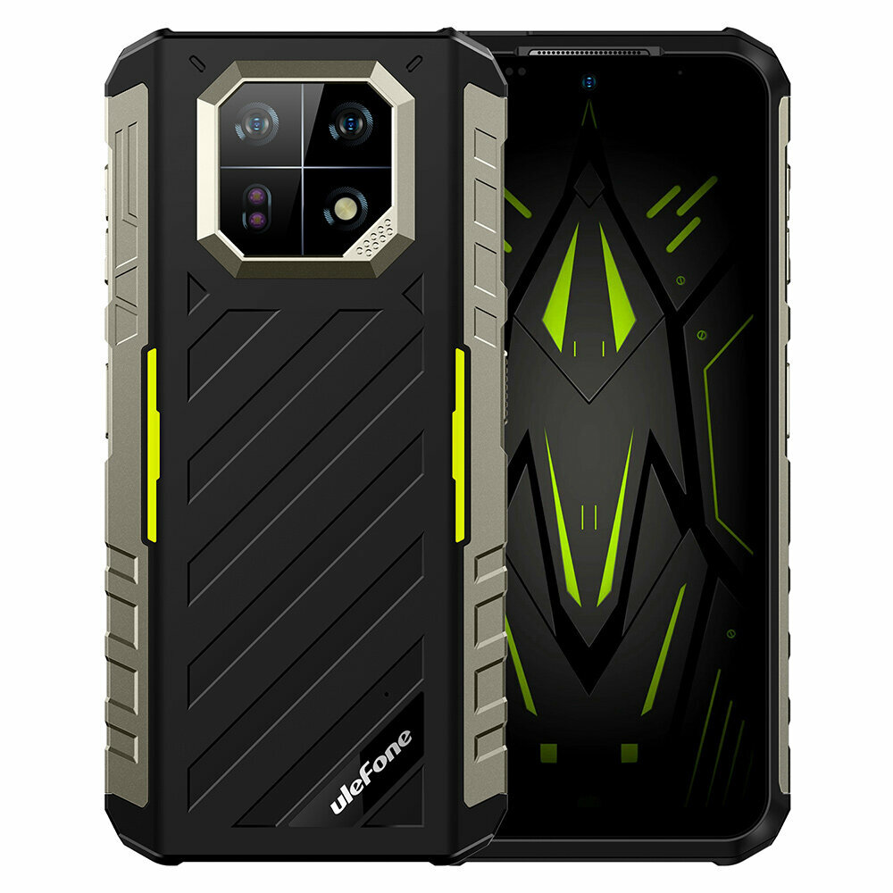 Смартфон Ulefone Armor 22 8/128 ГБ, Dual nano SIM, черный с зеленым