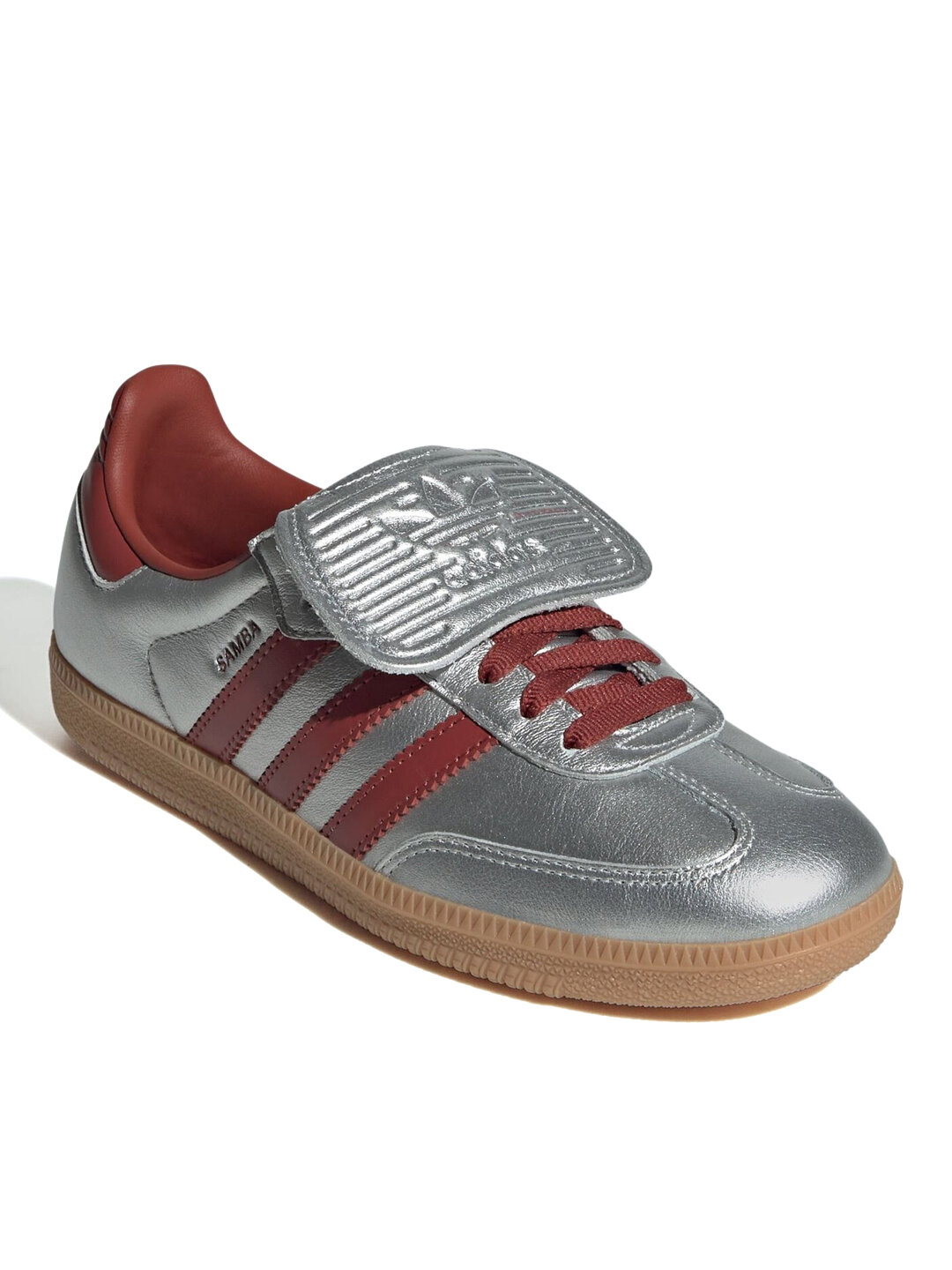 Кеды adidas Originals Samba LT, размер 10 UK, серебристый/красный — фото 1