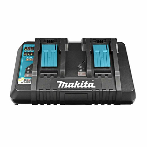 Зарядное устройство Makita DC18RD (14,4-18В, Li-Ion) быстрозарядное 2 порта аккумуляторные ножницы для травы makita lxt 18в bl1815n dum111syx