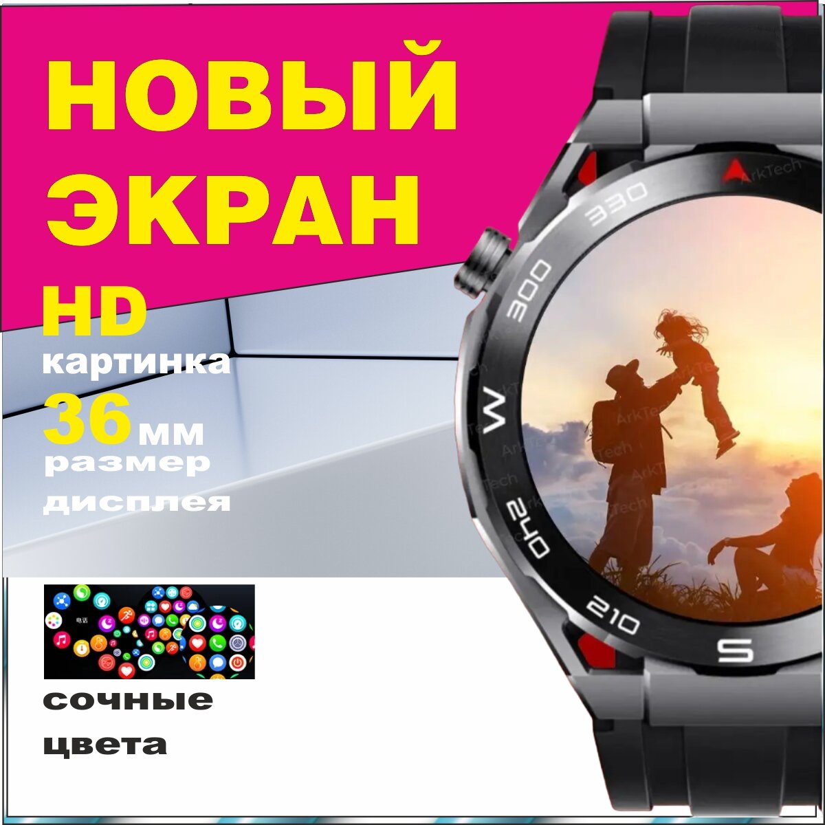 Умные смарт часы HW5 MAX премиум, 51mm, наручные серые, кожаный металлический силиконовый браслет — фото 3