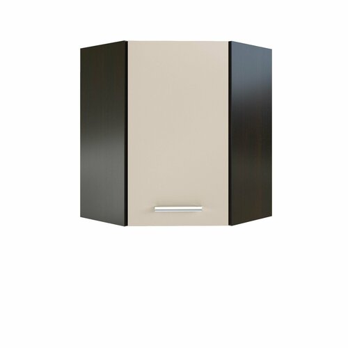 Кухонный модуль навесной 58х58х72 см, Полка угловая ГУ-60/72 , (шкаф для посуды), цвет: дуб ферерра/бежевый песок