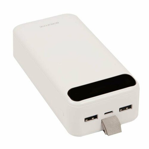 Внешний аккумулятор BOROFONE BJ14B Freeway Power bank, 2.1А (30000mAh), white внешний аккумулятор borofone bj14b freeway 30000mah black