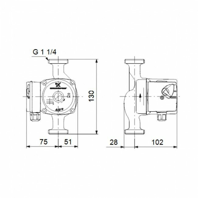 UPS 25-40 96281376 Насос циркулярный (напор 4 м, 1 1/2", 130 мм) Grundfos - фото №17