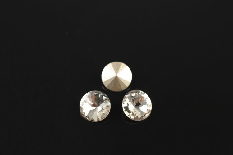 Кристалл Риволи 10мм, цвет хрусталь, стекло, 26-039, 2шт