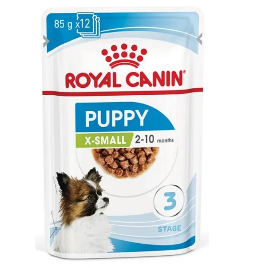 Royal Canin X-Small Puppy, влажный корм для щенков миниатюрных пород, 12шт * 85гр