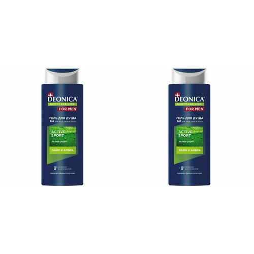 Deonica Гель для душа Active Sport,250 мл,2 шт