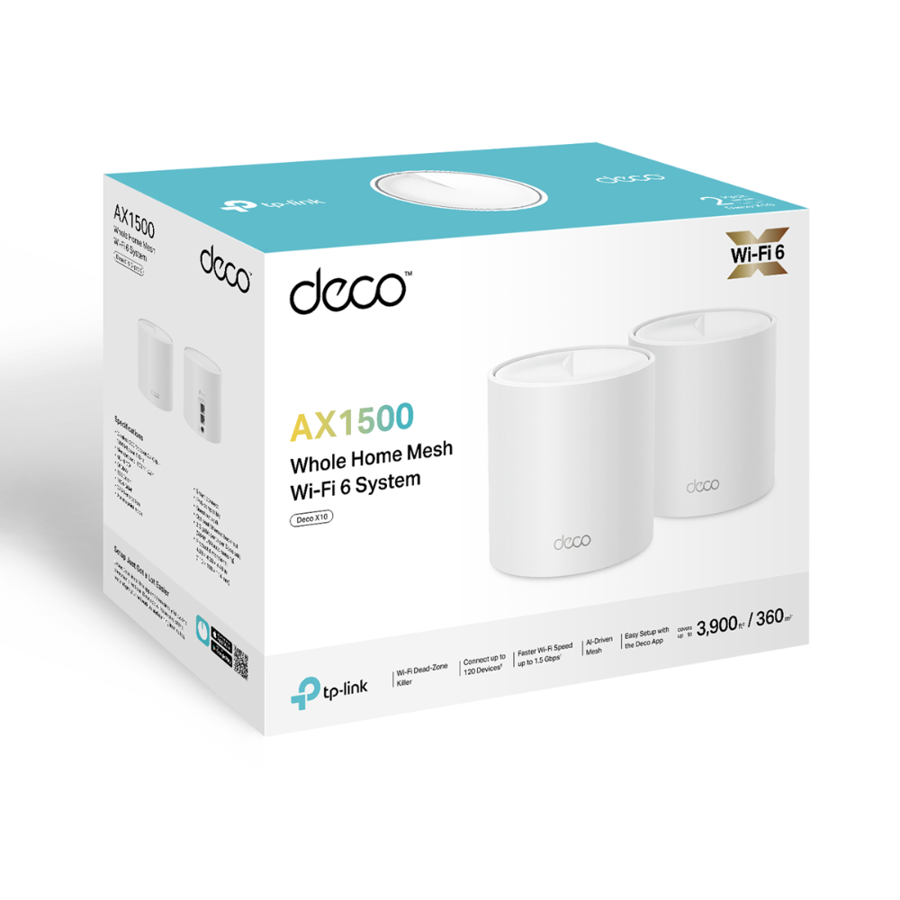 TP-Link Deco X10 (2-Pack) — Mesh Wi-Fi 6 система из двух роутеров — фото 1