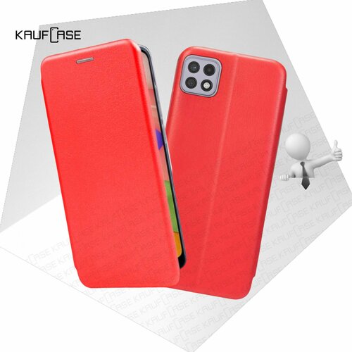 Чехол книжка KaufCase для телефона Samsung A22s 5G (A226) (6.6), красный. Трансфомер чехол книжка kaufcase для телефона samsung s22 5g s901 6 1 красный трансфомер