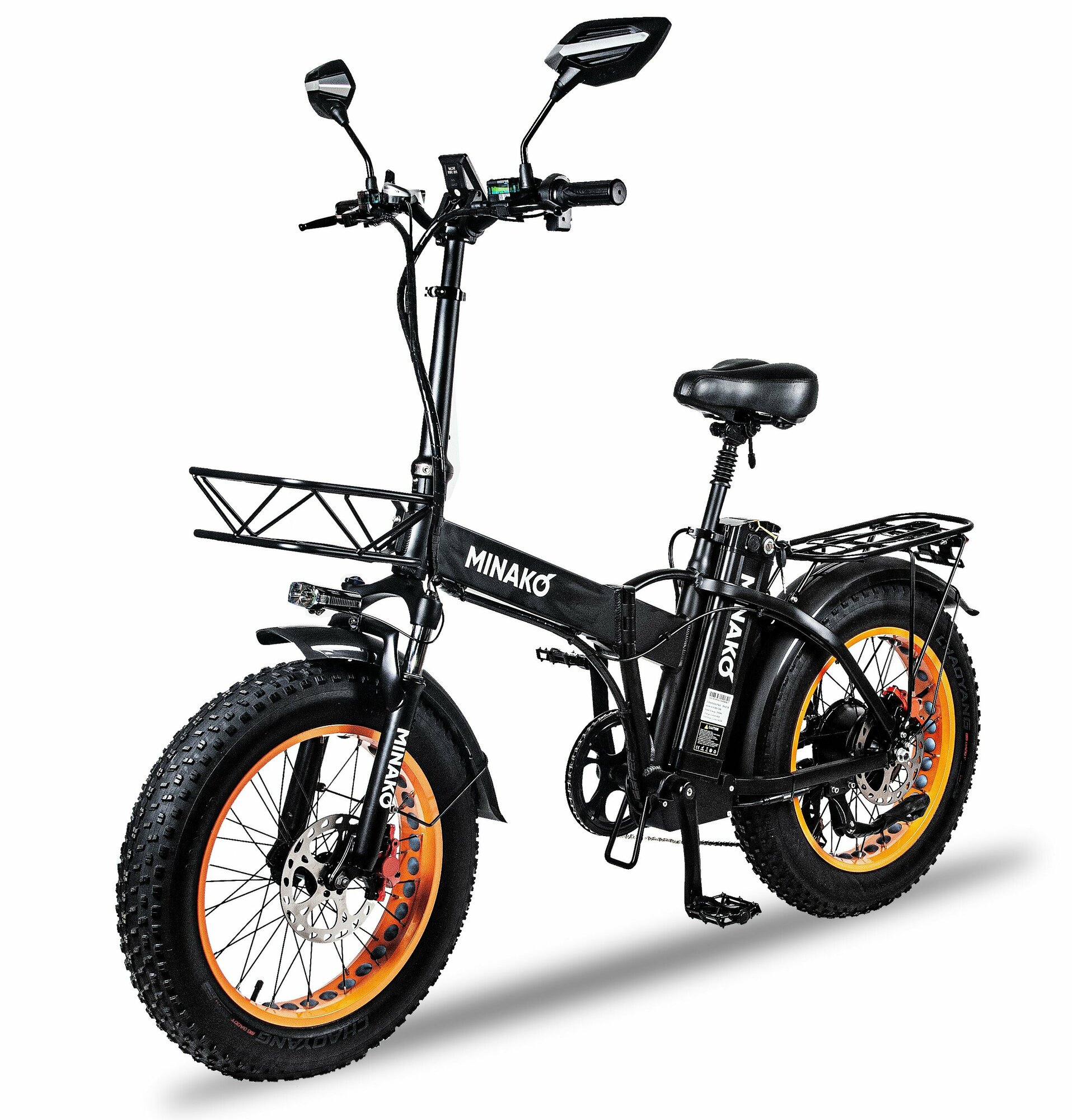 Электровелосипед Minako F10 Pro - Оранжевый обод
