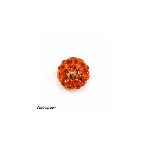 Акриловая бусина Шамбала 0006700 рыжий цвет 10 мм, цена за 10 шт.