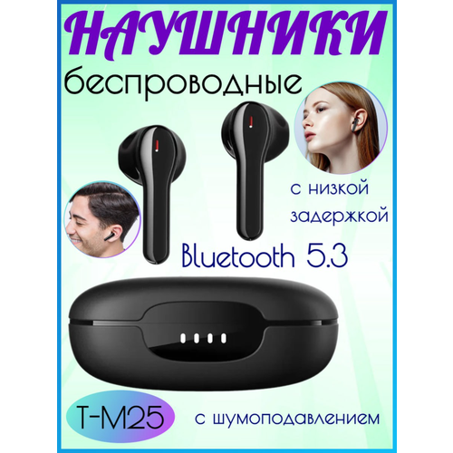 Беспроводные наушники Tranyoo T-M25 Bluetooth 53 с шумоподавлением и низкой задержкой черные 231000₽