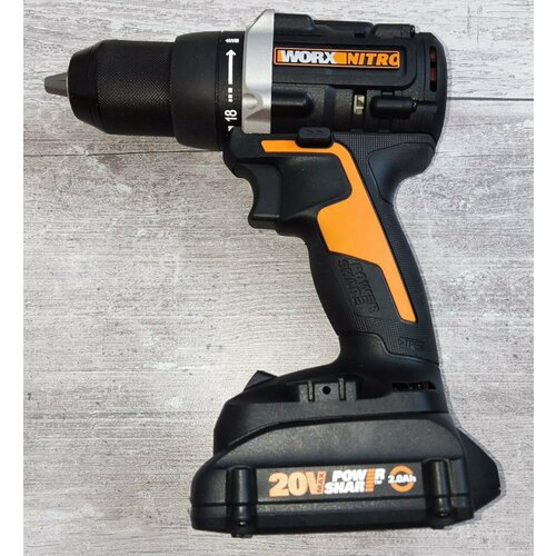 Дрель-шуруповерт аккумуляторная WORX WX102l 20В 60Нм бесщеточная 2Ач х2 ЗУ сумка 1500000₽