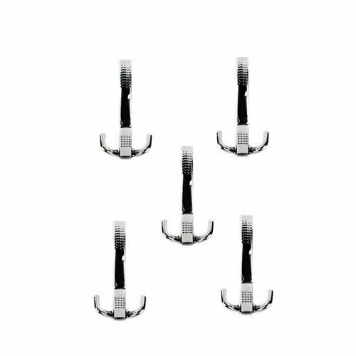 Вешалка настенная со скрытым креплением КВС-3 алюминиевый металлик комплект 5 шт 1725₽