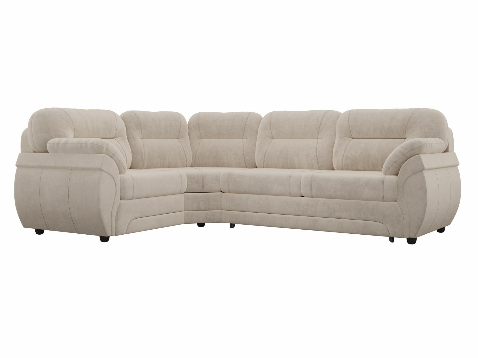 фото Диван угловой Бруклин левый угол, Велюр бежевый