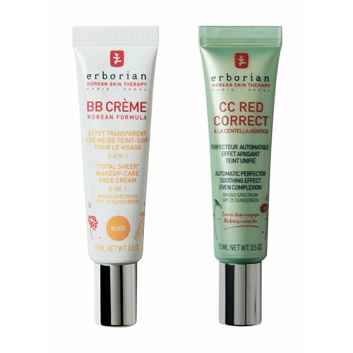 erborian cc крем red correct spf 25 45 мл Набор для ровного тона кожи лица Erborian Perfect Skin Set