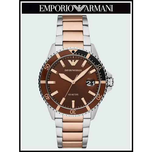 фото Наручные часы emporio armani diver a11340r, коричневый