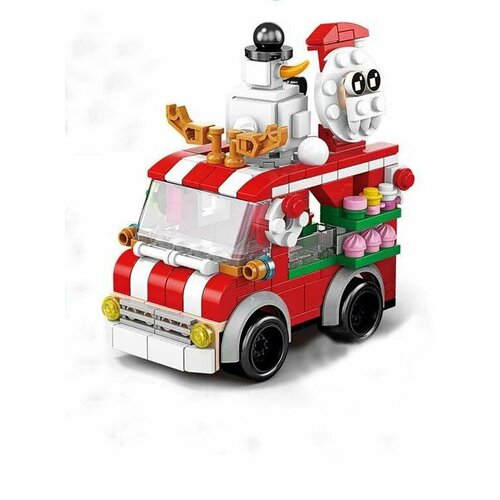 Конструктор Санта-Клаус и Машина с Мороженым конструктор mould king 10073 рождественский венок из эвкалипта новогодний конструктор с 1002 деталями