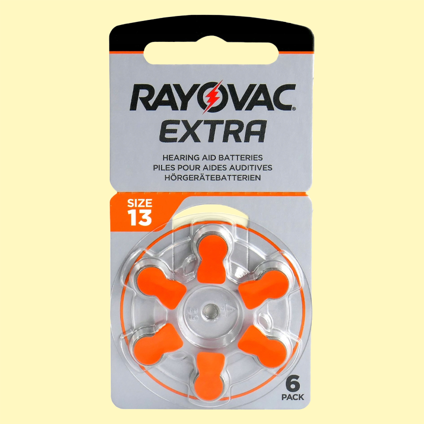 Rayovac Extra 13 (Оранжевый) 6 шт. Батарейки для слуховых аппаратов