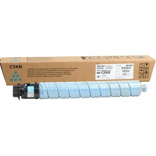 Картридж для лазерного принтера RICOH MP C2503 Cyan (841931) картридж ricoh mp c2503c 841931 оригинальный тонер картридж ricoh 841931 5 500 стр голубой