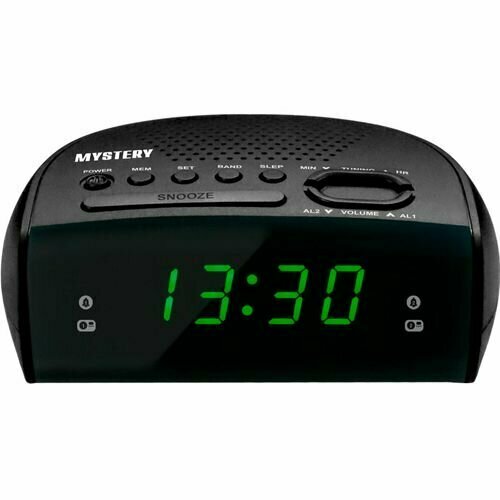 Часы-будильник с радио MYSTERY MCR-25 bl 210300₽