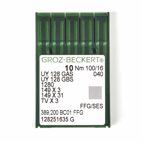 705082 Groz-Beckert Игла для ПШМ UY128GAS/UY128GBS FFG №100 уп.10 шт