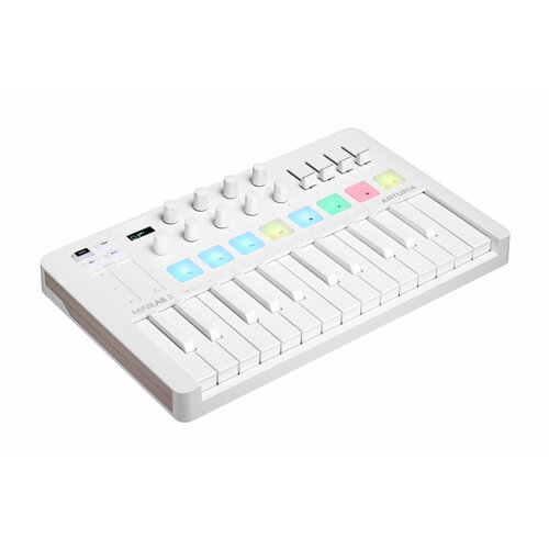 Миди-клавиатура Arturia MiniLAB 3 Alpine White миди клавиатура arturia minilab 3 black edition