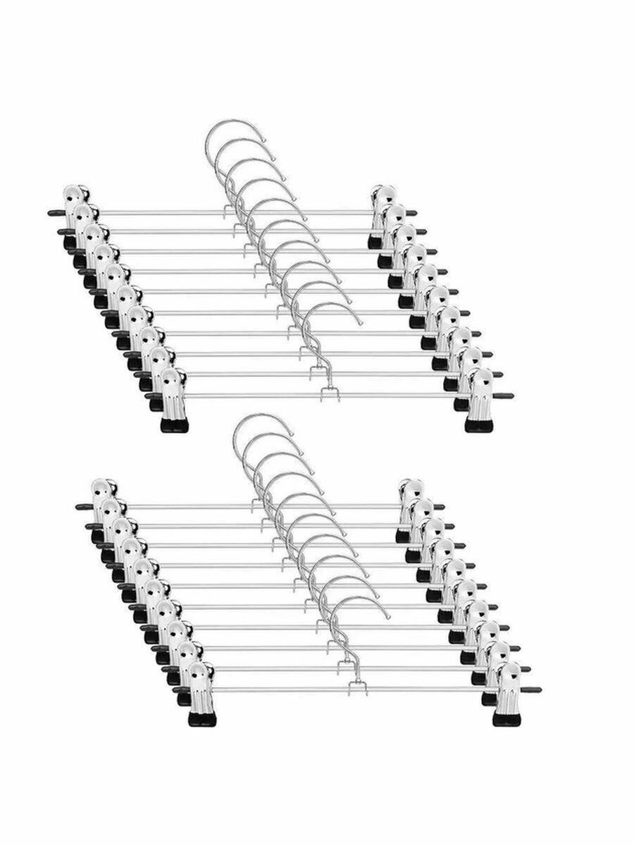 Вешалки прищепки для брюк и юбок L-20 см 20 штук - фотография № 2