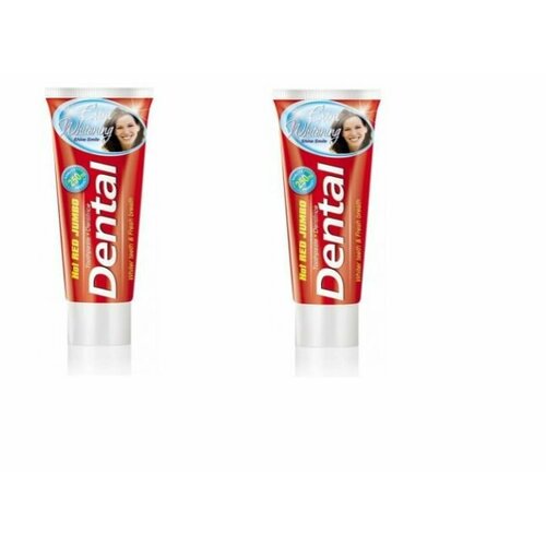 Rubella Зубная паста, Dental Hot Red Jumbo Extra Whitening, экстра отбеливание, 100 мл, 2шт. mukunghwa отбеливающая зубная паста с микрогранулами мяты и ментола whitening paste classic white