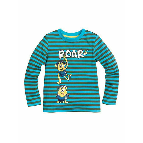 фото Лонгслив pelican, размер 2/92, зеленый, синий