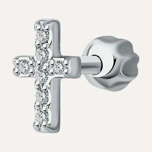 Изображение товара Моносерьга, белое золото, 585 проба, бриллиант