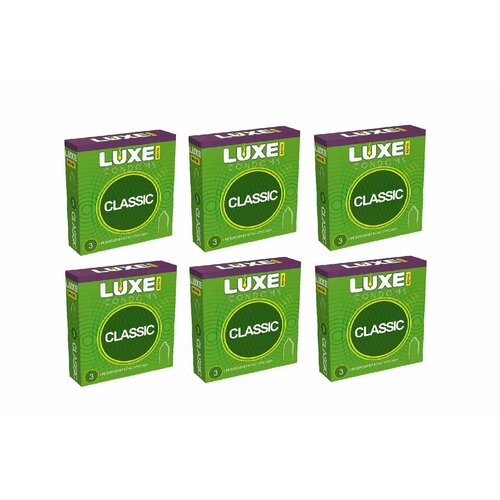 Luxe Royal Презервативы Classic, гладкие, 3 штуки, 6 упаковок
